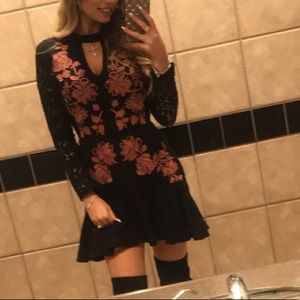 Black lace dress